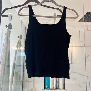 H&M ribbed tank top - black